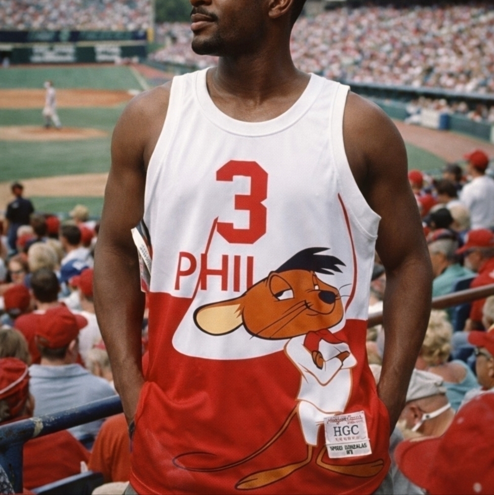 Speedy Gonzales Phila Basketball Jersey Size Large NWT‎